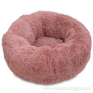 Comfy Calming Solid Pet Bed For Dogs